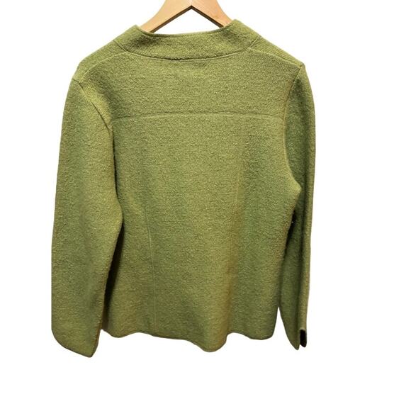 South Wool green jacket cardigan sweater 100% virgin wool size large - Picture 2 of 7